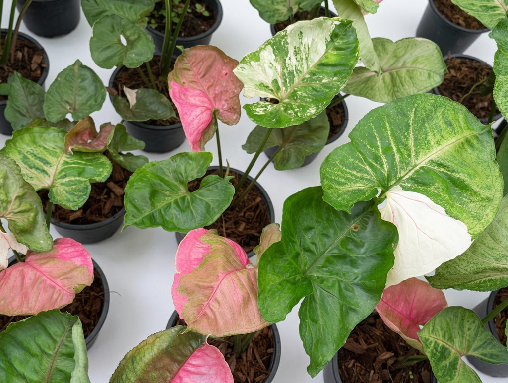 Syngonium Strawberry Ice Variegated - Set of 10 Plants